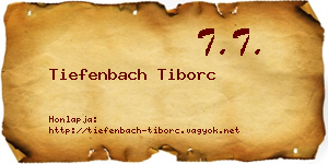 Tiefenbach Tiborc névjegykártya