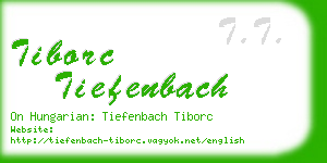 tiborc tiefenbach business card